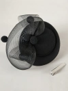 A handmade female floral feather accessory, Christmas gift, birthday, horse race, wedding, Christmas hat, church hat, Derby hat details Picture